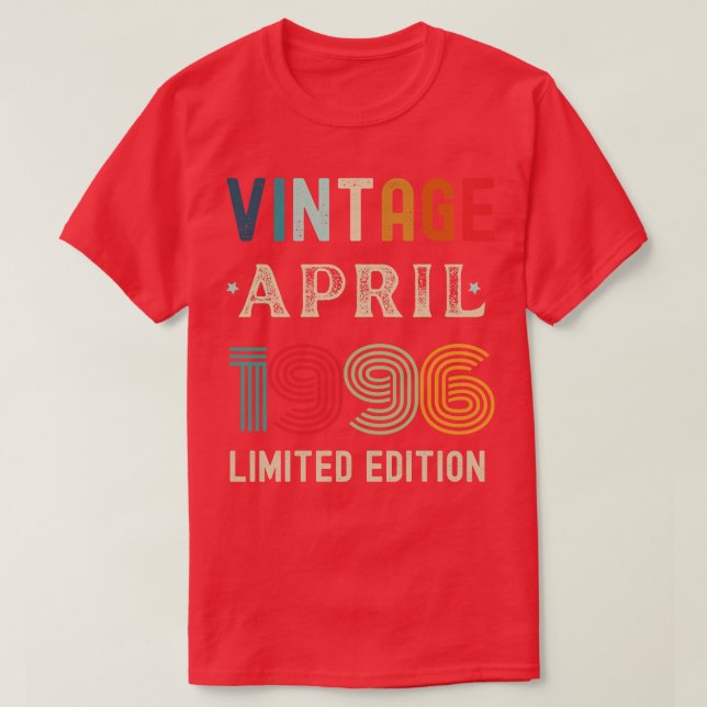 Camiseta Abril Aniversário Presente 36 (Frente do Design)