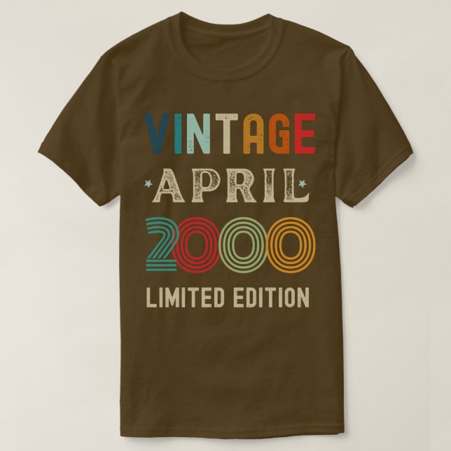 Camiseta Abril Aniversário Presente 37 (Frente do Design)