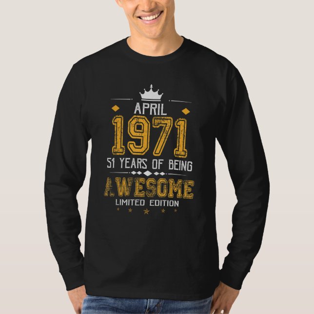 Camiseta Abril De 1971 51 Anos De Incrível (Frente)
