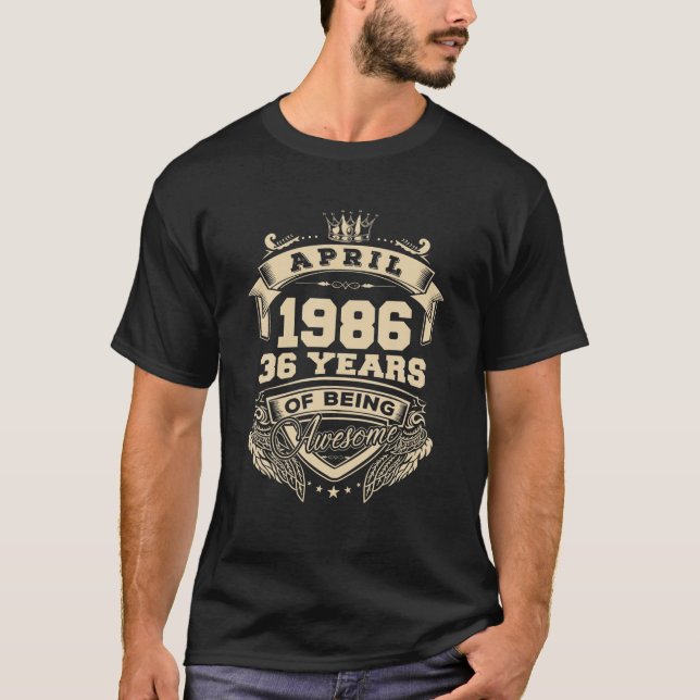 Camiseta Abril De 1986, 36 Anos De Estar Admirável Limited  (Frente)