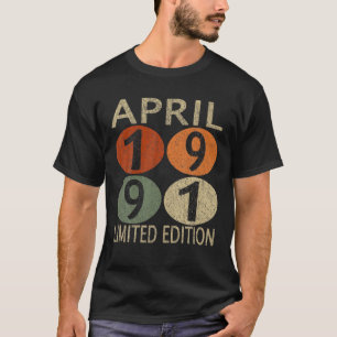 Camiseta Abril De 1991 Edição Limitada De 30 Anos Anivers