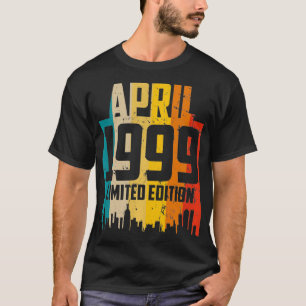 Camiseta Abril De 1999, 22 Anos De Idade, Aniversário Limit