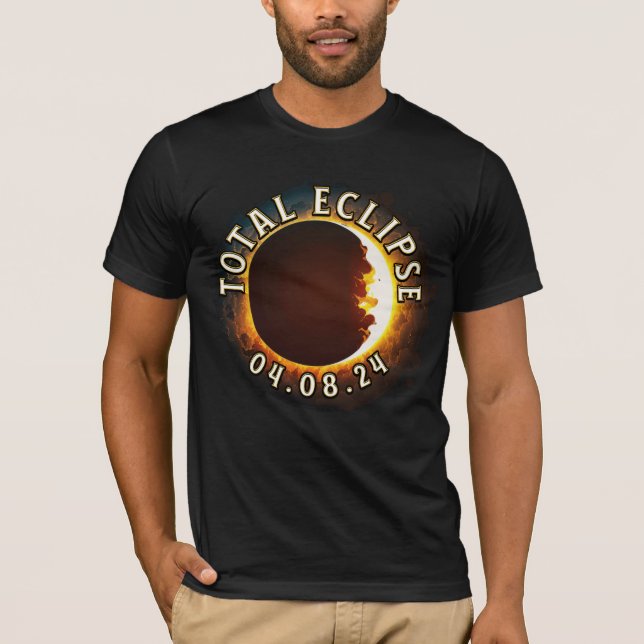 Camiseta Abril de 2024 Eclipse Total Solar (Frente)