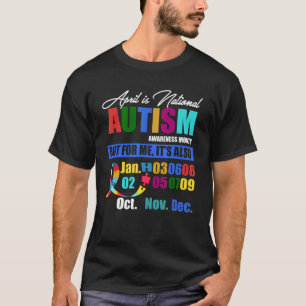 Camiseta Abril é autista nacional de consciência mês