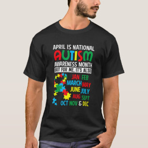 Camiseta Abril é Mês de Consciência do Autismo Nacional
