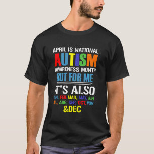 Camiseta Abril É Mês De Consciência Do Autismo Nacional Tod