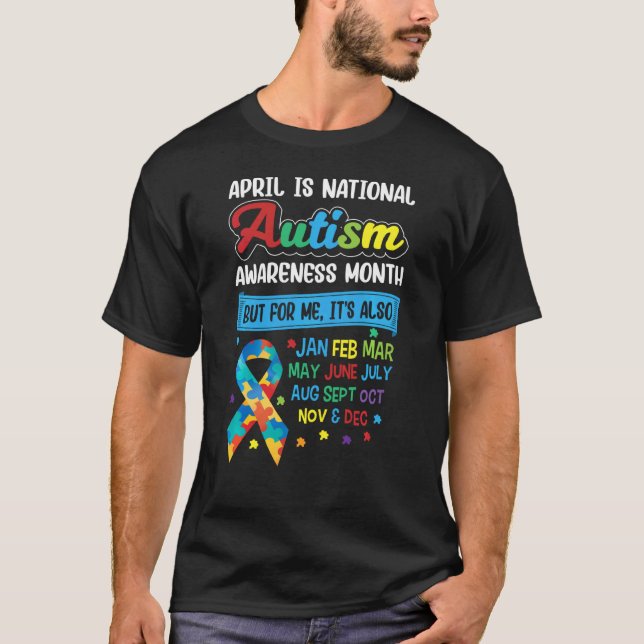 Camiseta Abril É Mês Nacional de Conscientização do Autismo (Frente)