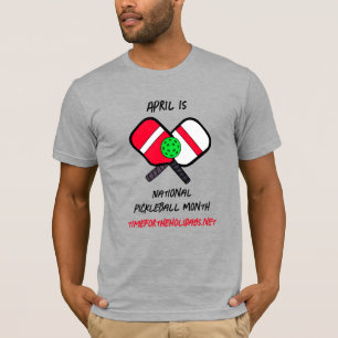 Camiseta Abril é Mês Nacional de Pickleball