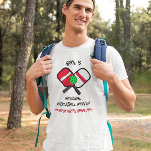 Camiseta Abril é Mês Nacional de Pickleball