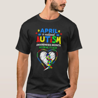 Camiseta Abril é o Autismo Nacional Sensibilização Mens Mul