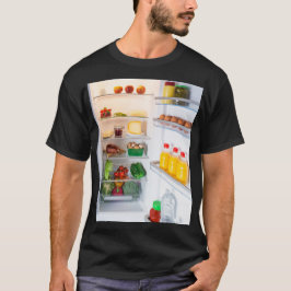 Camiseta Abrir o frigorífico cheio de comida