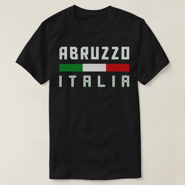 Camiseta Abruzzo Itália Tipografia Design (Frente do Design)