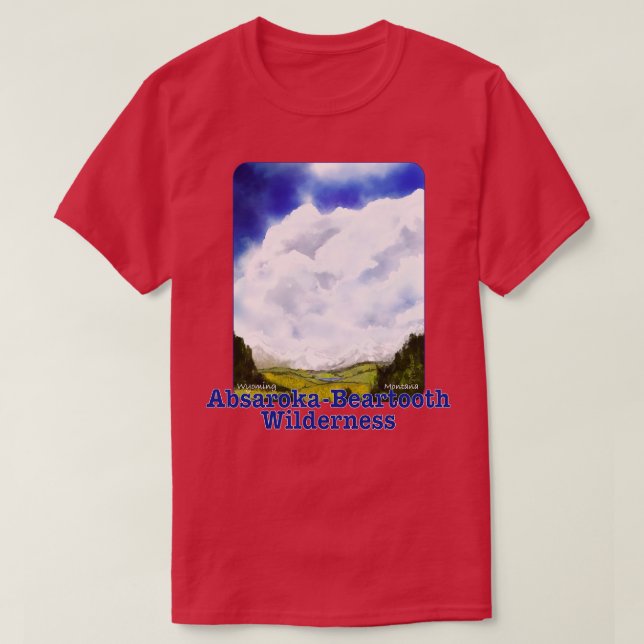 Camiseta AbsarokaBeartooth Wilderness MontanaWyoming (Frente do Design)