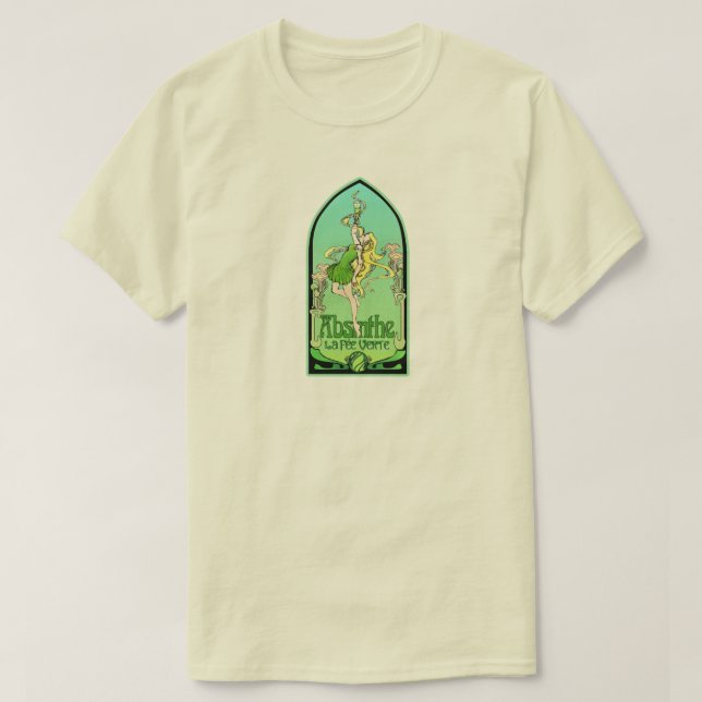 Camiseta Absinthe Art Nouveau (Frente do Design)