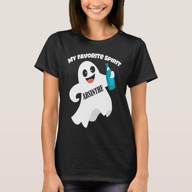 Camiseta Absinto Meu Espírito Favorito  Roupa de Bebida de  (Frente)