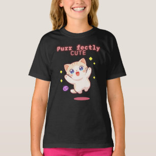 Camiseta Absolutamente Bonitos Saltando Crianças de Gato