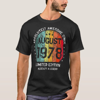 Camiseta Absolutamente Incrível Desde agosto de 1978 Man Wo