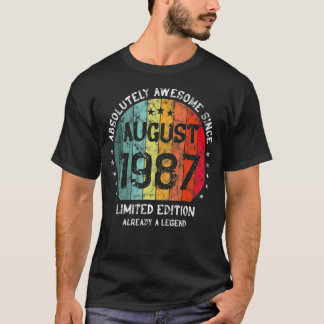 Camiseta Absolutamente Incrível Desde agosto de 1987 Man Wo