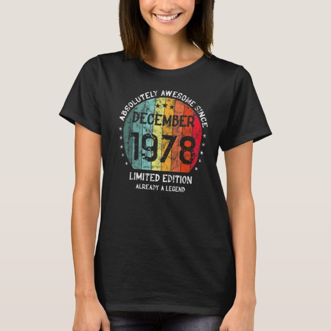Camiseta Absolutamente Incrível Desde Dezembro De 1978 Home (Frente)