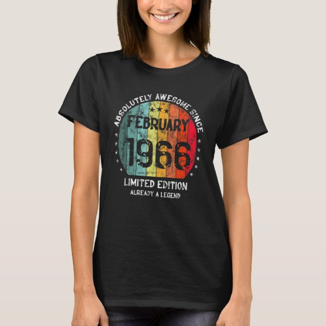 Camiseta Absolutamente Incrível Desde Fevereiro De 1966 Hom (Frente)