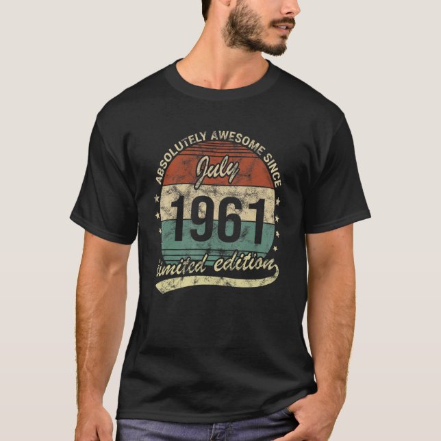 Camiseta Absolutamente Incrível Desde Julho De 1961 Homem M (Frente)