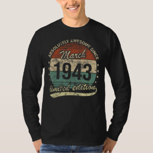 Camiseta Absolutamente Incrível Desde Março De 1943 Homem M