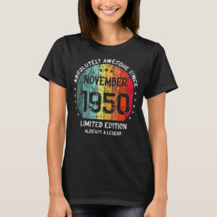 Camiseta Absolutamente Incrível Desde Novembro De 1950 Home