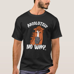 Camiseta Absolutamente nenhuma maneira mal-humorado castanh