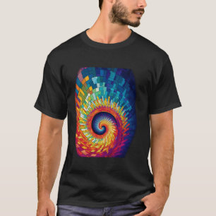 Camiseta Abster de Cores Espirais Coloridas Fibonacci Espir