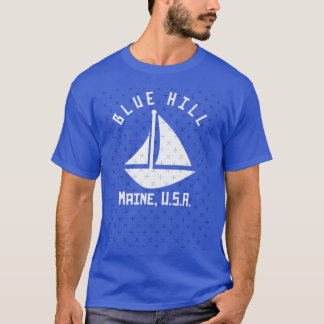 Camiseta Abstração do Texto Branco do Barco de Navegação Bl