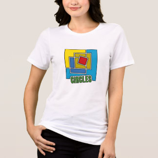 Camiseta Abstração Geométrica Feita de Quadrados Coloridos