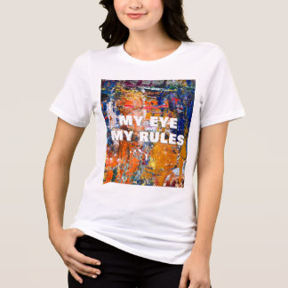 Camiseta Abstração vívida - Caos de Tintas de Óleo no Pa do