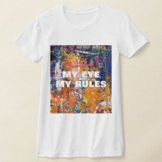 Camiseta Abstração vívida - Caos de Tintas de Óleo no Pa do