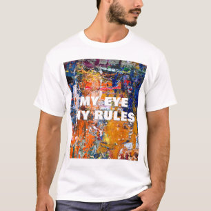 Camiseta Abstração vívida - Caos de Tintas de Óleo no Pa do