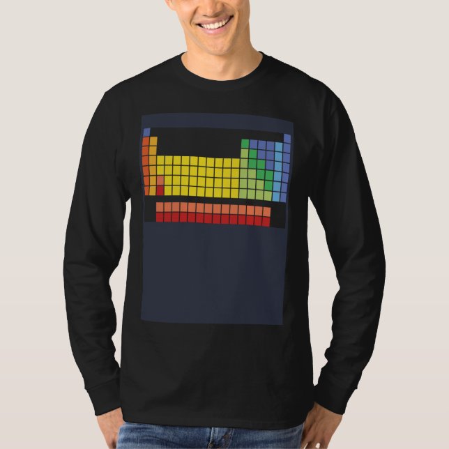 Camiseta Abstract and colourful periodic table (Frente)
