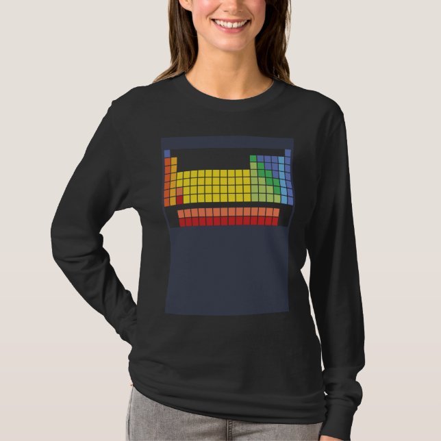 Camiseta Abstract and colourful periodic table (Frente)