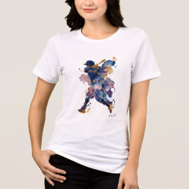 Camiseta Abstract Baseball Player | Fluid Ink Watercolor