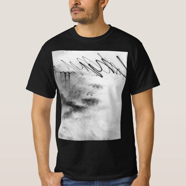 Camiseta Abstract Black and White Light Trails Long Exposur (Frente)