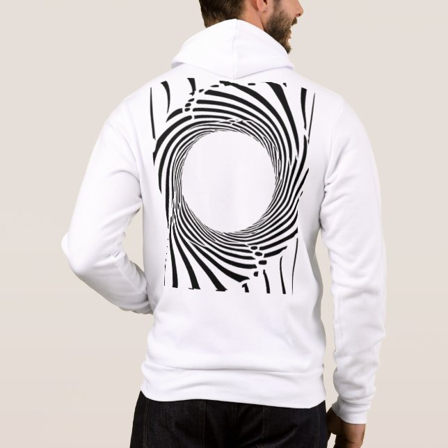 Camiseta Abstract Black Hole Spiral Line Art  (Verso)