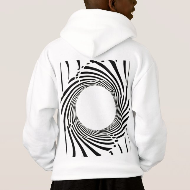 Camiseta Abstract Black Hole Spiral Line Art  (Verso)