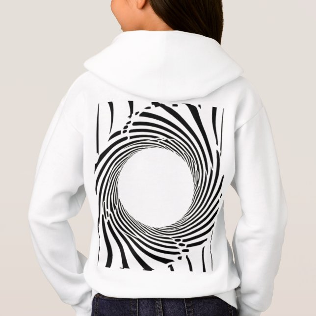 Camiseta Abstract Black Hole Spiral Line Art  (Verso)