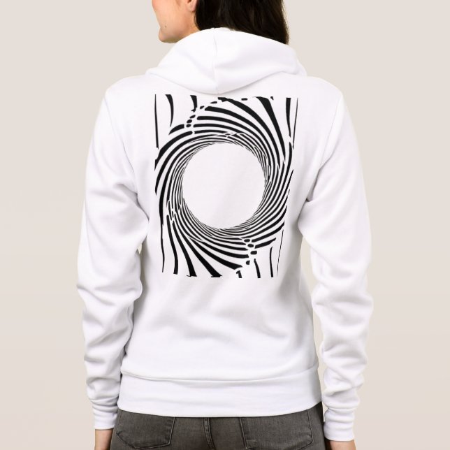 Camiseta Abstract Black Hole Spiral Line Art  (Verso)