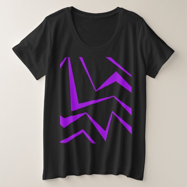 Camiseta Abstract, bold, vibrant geometric zigzag pattern (Frente do Design)