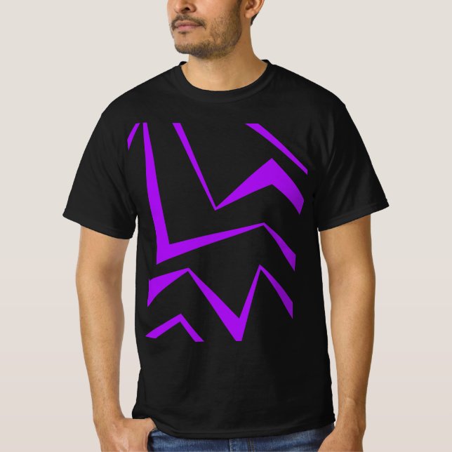 Camiseta Abstract, bold, vibrant geometric zigzag pattern (Frente)