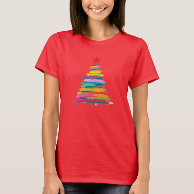 Camiseta Abstract Brush Tree (Frente)