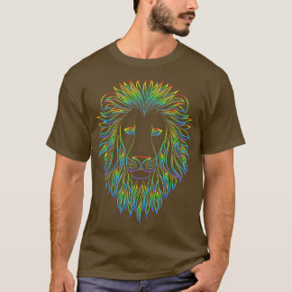 Camiseta Abstract colorful lion head
