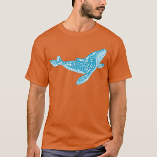 Camiseta Abstract Decorated Whale Design