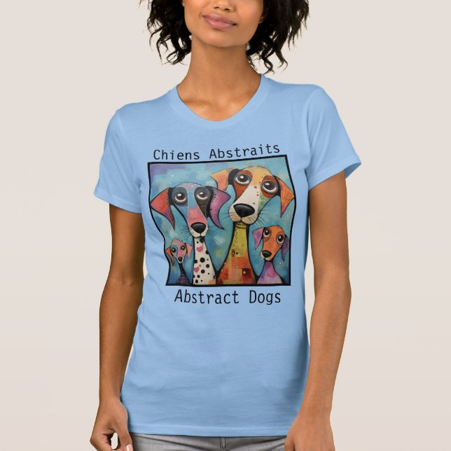 Camiseta Abstract Dogs blue (Frente)