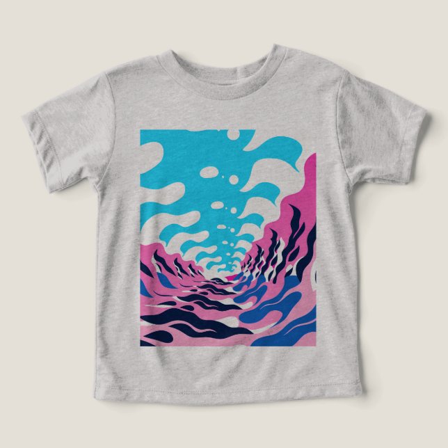 Camiseta Abstract Dream Wave – Vibrant Surreal Flow (Design frontal)