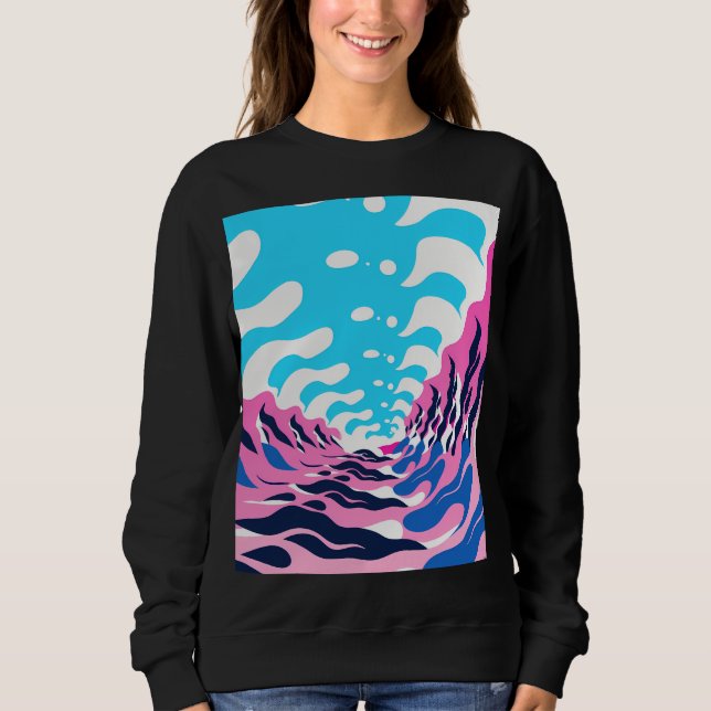 Camiseta Abstract Dream Wave – Vibrant Surreal Flow (Frente)